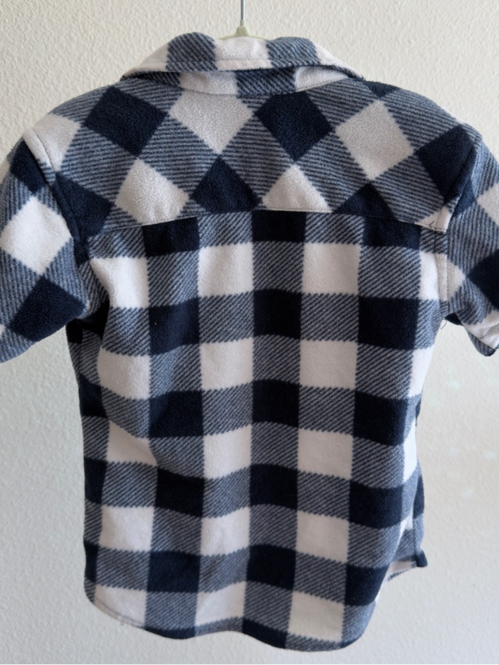 Nomad 3T Buffalo Plaid Fleece Button Up Shirt Navy Gray White Cozy Top Fall - Picture 8 of 13